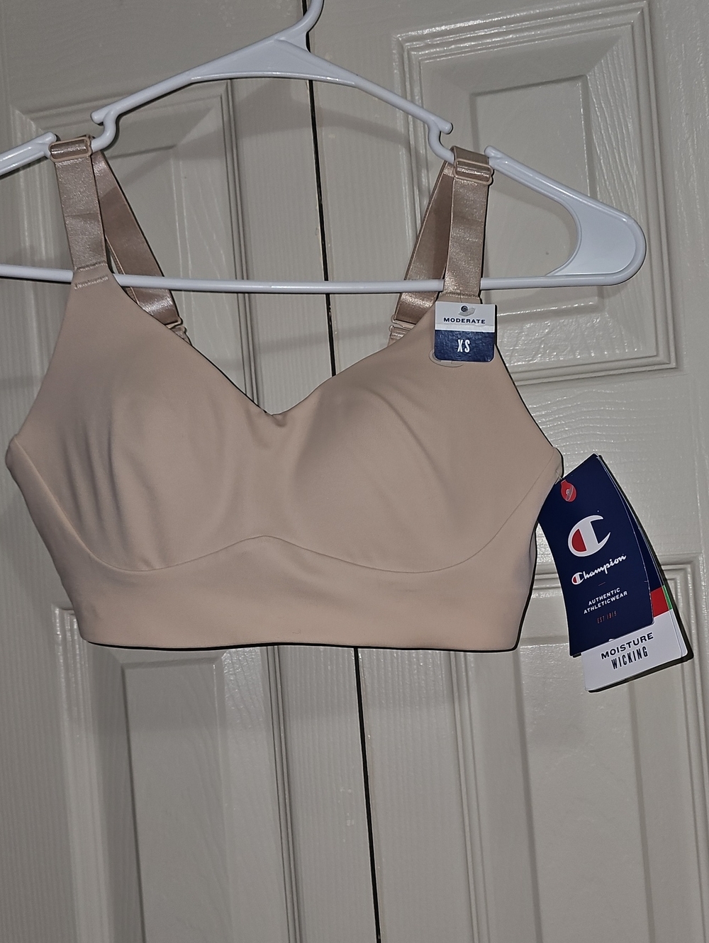 Champion Nude/Beige Moisture-Wicking Sports Bra